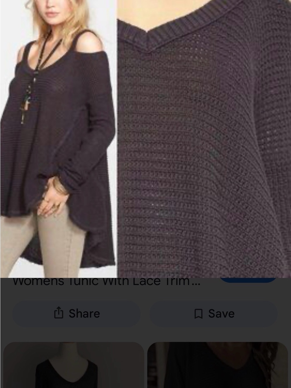 Karlie Black Waffle-Knit Cold-Shoulder long sleeve top size S romantic